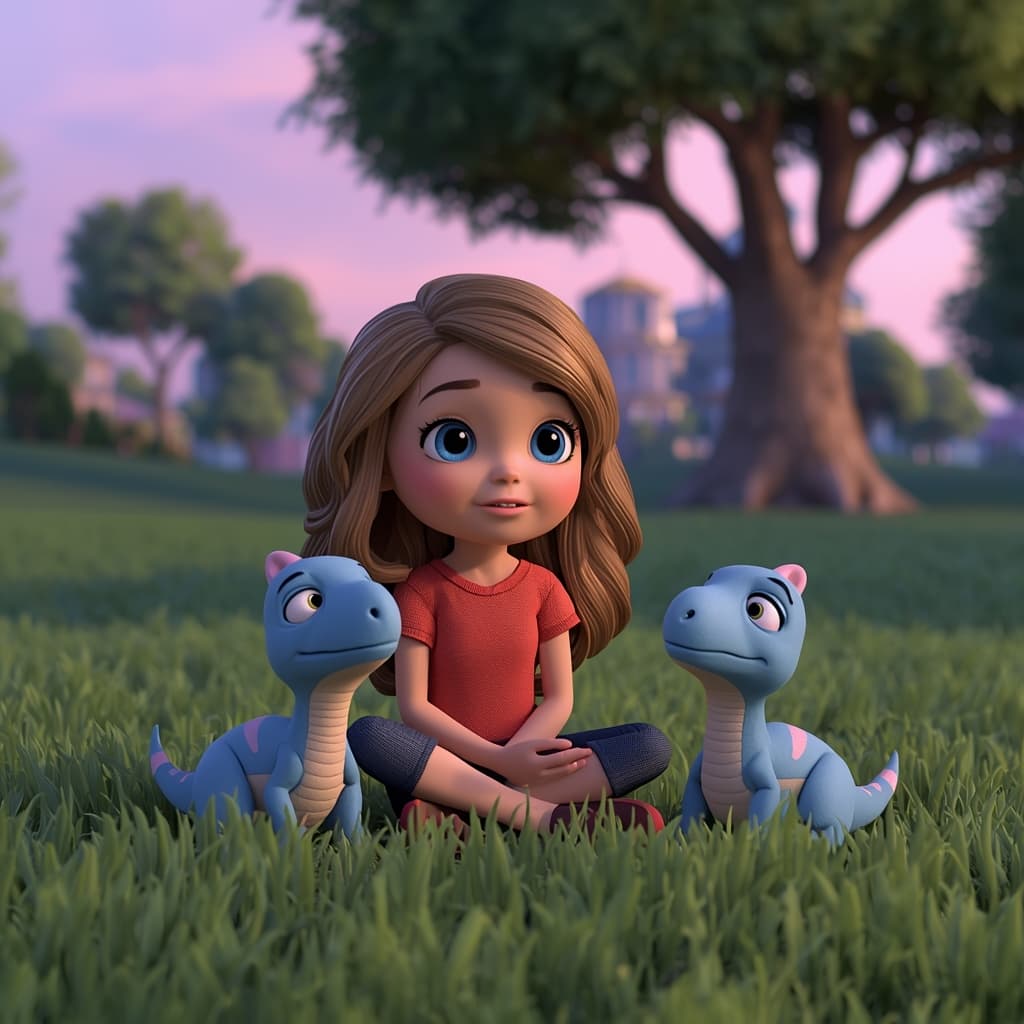 Page 10 preview with Laylay saying goodnight to dinosaur friends